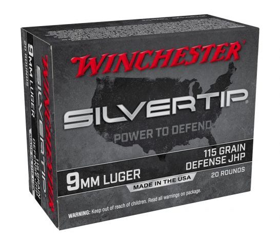 Winchester 9MM 115gr Silver Tip HP, 20rd Ammunition – W9MMST