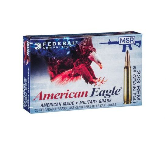 American Eagle 223 55gr FMJ Ammunition 20rds – AE223M