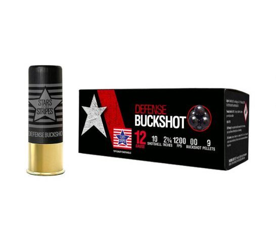 Prvi Partizan Stars and Stripes 2-3/4" 9 Pellet 00 12ga Buckshot, 10rds – CBuck9