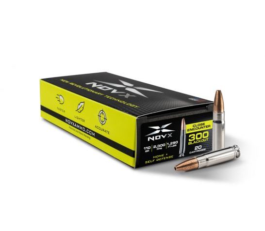 NOVX Close Encounter 110gr .300BLK Ammo, 20rds – 300BLK110CE-20