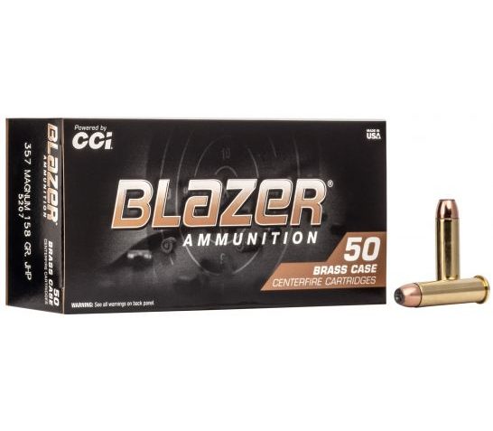 CCI Blazer Brass 357 Magnum 158gr JHP Ammunition 50rds – 5207