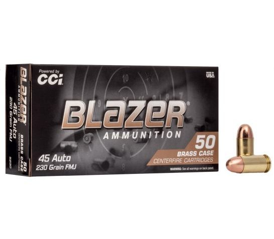 CCI Blazer Brass 45 Auto/ACP 230gr FMJ Ammunition 50rds – 5230