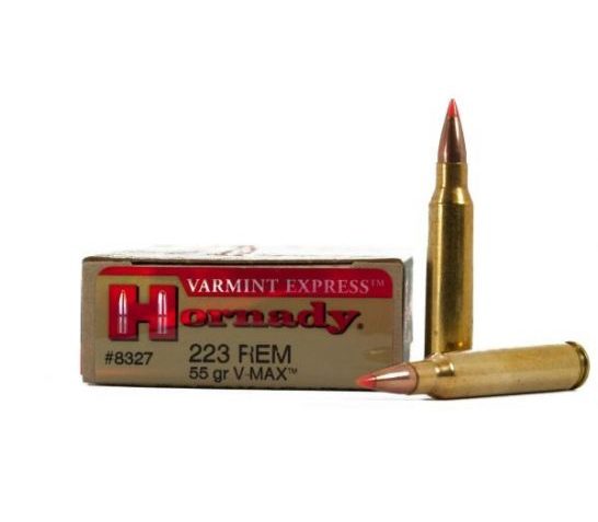 Hornady 223 55gr V-MAX Varmint Express Ammunition 20rds – 8327