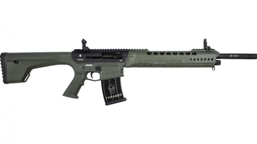 Typhoon X12 12 Gauge 3in OD Green/Black Semi Automatic Shotgun – 18.5in