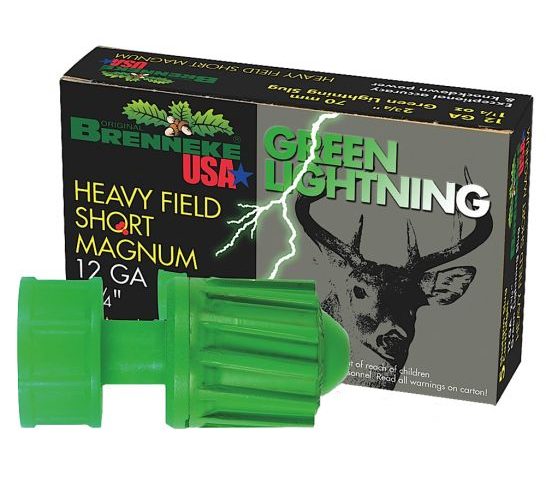 Brenneke USA Green Lightning 12 Gauge 2.75" Shotgun Slug, 5/box – SL-122HFSGL