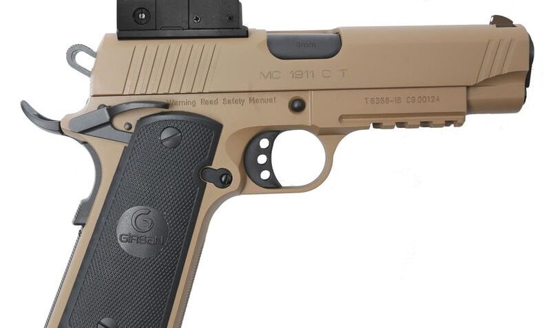 EAA Corp Girsan Mc1911c Commander Optic Flat Dark Earth 9mm 4.4" Barrel 9-Rounds