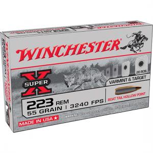 Winchester Super X 223 Remington 55gr BTHP Rifle Ammo – 20 Rounds