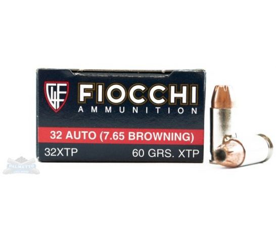 Fiocchi .32 ACP 60gr XTP 50 Rounds Ammunition – 32XTP