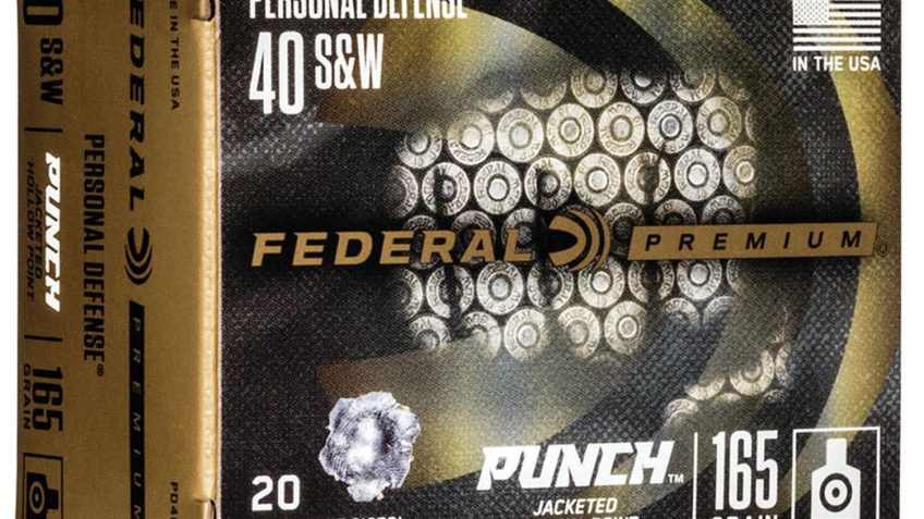 Federal Personal Defense Punch 40 S&W 165gr JHP Handgun Ammo – 20 Rounds