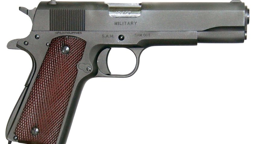 Global Trade Defense Military 1911 .45 ACP 5" Barrel 9-Rounds Wood Grip