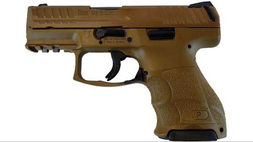 HK VP9SK, 9mm, 3.39" Barrel Brown Cerakote Slide, Flat Dark Earth Frame, 2- 10rd Mags