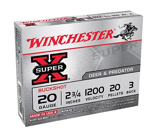 Winchester 20ga 2.75" #3 Buck Super-X Ammunition 5rds – XB203