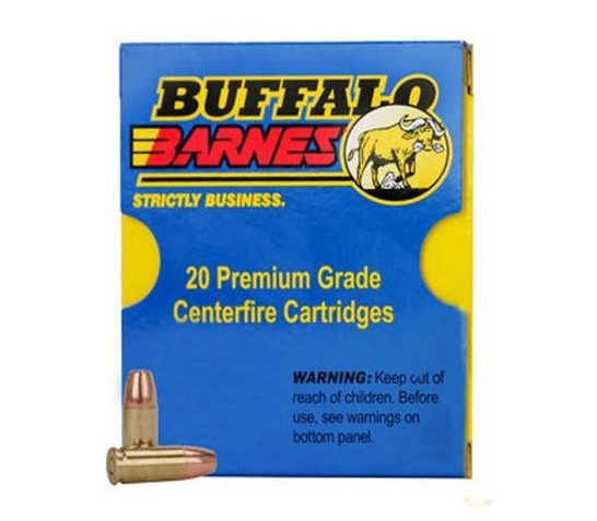 Buffalo Bore 9mm Luger +P 95 grain Barnes TAC-XP Lead-Free Low Flash Handgun Ammo, 20/Box – 24G/20