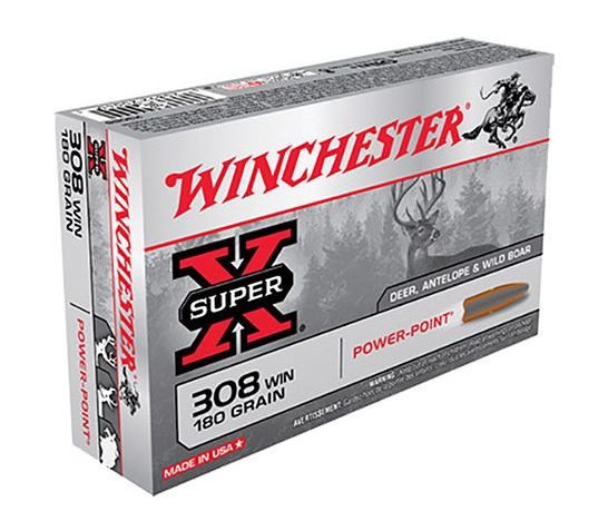 Winchester 308 180gr Power-Point Super-X Ammunition 20rds – X3086