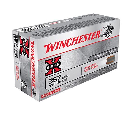 Winchester 357 Magnum 158gr JSP Ammunition 50rds – X3575P