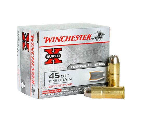 Winchester 45 Colt 225gr Silver-Tip Hollpw Point Super-X Ammunition 20rds – X45CSHP2