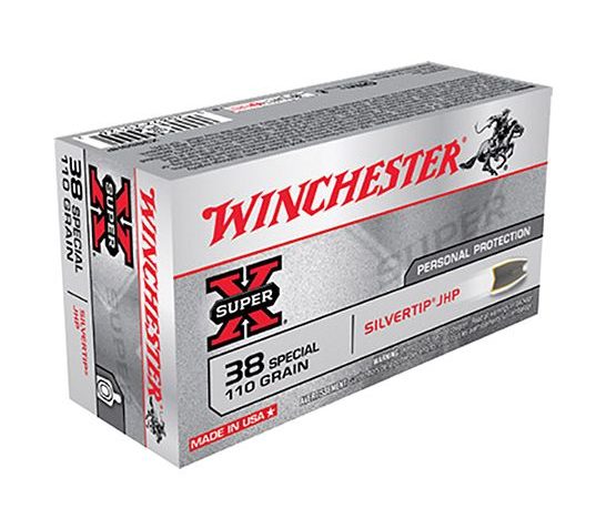 Winchester 38 Special 110gr SivlerTip Hollow Point Ammunition 50rds – X38S9HP