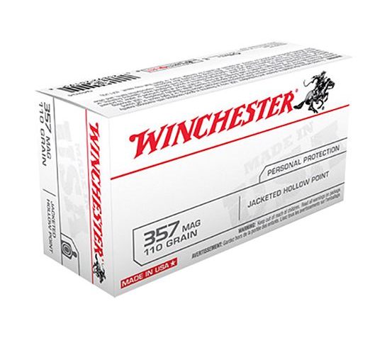 Winchester USA 357 Magnum 110gr JHP Ammunition 50rds – Q4204