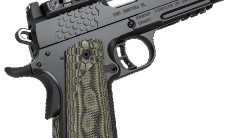 Kimber KHX Custom 1911 Optic Included, Rail 45 ACP 5" Barrel Trijicon RMR 3.25 MOA Dot 8rd Mag