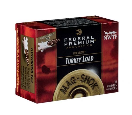 Federal 20ga 3" 1-5/16oz #4 MAG-SHOK Turkey Shotshells, 10 Round Box u2012 PFC258F 4