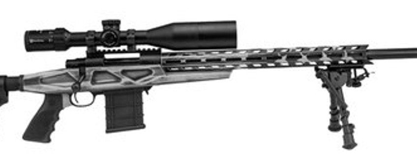 Howa American Flag Chassis .308 Win, 20" Barrel, 4-16x50mm Nikko Stirling Long Range Scope, Grayscale, 10rd