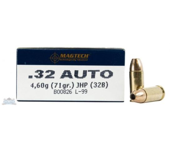 Magtech 32 Auto/ACP 71gr JHP Ammunition 50rds – 32B