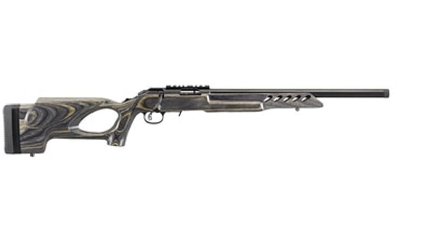 Ruger American Rimfire Target 22LR 18" Threaded Target Barrel,Thumbhole Stock,10Rd Mag, Picatinny Scope Base