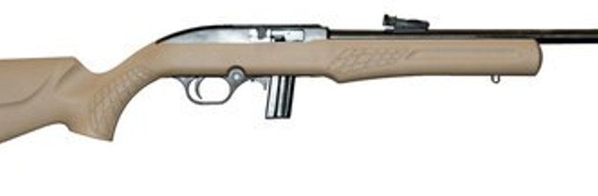 Rossi 22LR, 18" Barrel, Flat Dark Earth Synthetic Stock, 10Rd, Adjustable Fiber Optic Sights