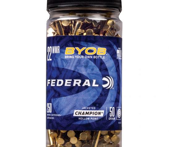 Federal BYOB 50 gr Jacketed Hollow Point .22 WMR Ammo, 250/box – 757BTL250