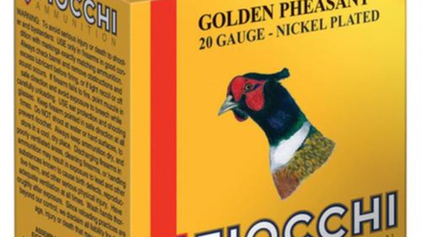 Fiocchi Golden Pheasant Nickel 20 Ga, 2.75", 1oz, 6 Shot, 1245 FPS, 25rd/Box