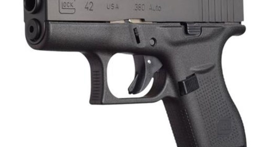 Glock G42 .380 ACP, 3.25" Barrel, Glock Night Sights 6 rd Mag