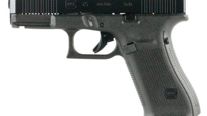 Glock G45 Compact, 9mm, 4.02" Barrel, 10rd, FS, Black nDLC Slide, Black Frame