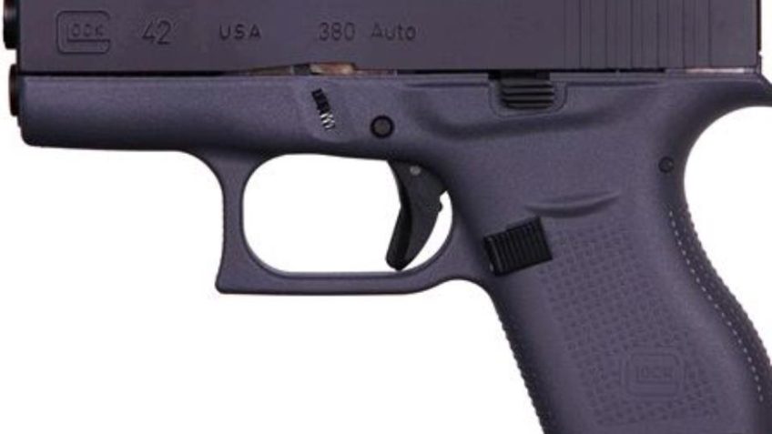 Glock G42 Gray .380ACP, 3.25" Barrel Fixed Sights, Gray 6rd Mag