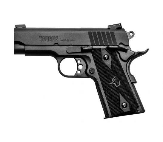 Taurus 1911 Officer Compact .45 ACP Pistol, Blk – 1-191101OMGVZ