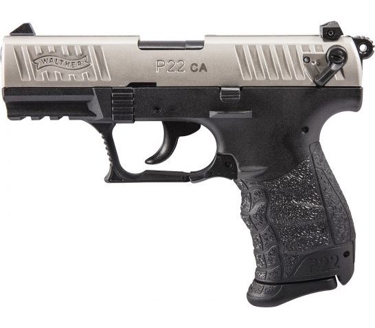 Walther P22 CA .22lr Pistol, Nickel – 5120336