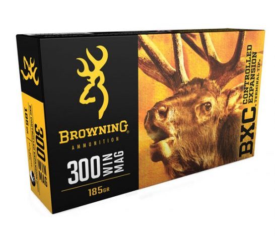 Browning 300 Winchester Magnum 185gr BXC Ammunition, 20 Round Box – B192203001