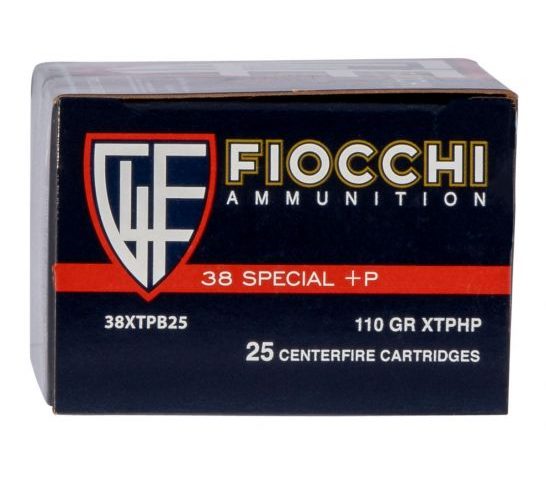 Fiocchi Extrema 110 gr XTP Hollow Point .38 Spl +P Ammo, 25/box – 38XTPB25