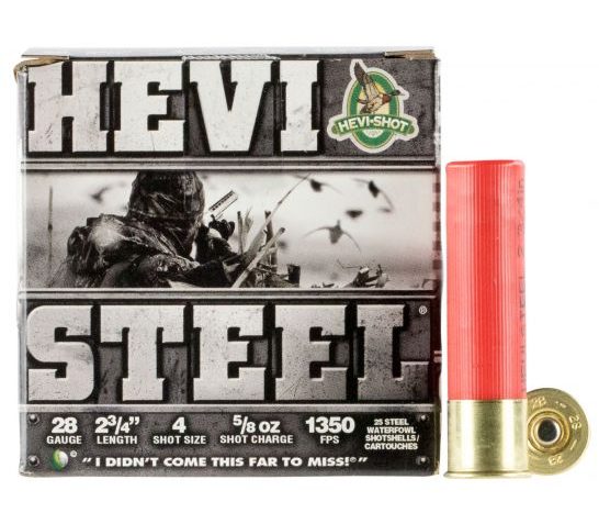 Hevi-Shot Hevi-Steel 2.75" 28 Gauge Ammo 4, 250 Rounds – 62804