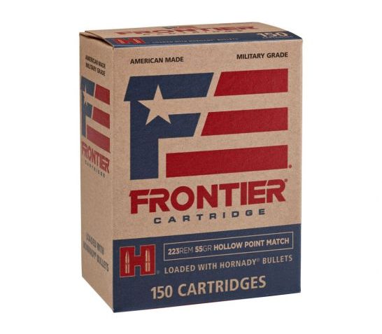 Hornady Frontier 55 gr Hollow Point Match .223 Rem Ammo, 150/box – FR1415