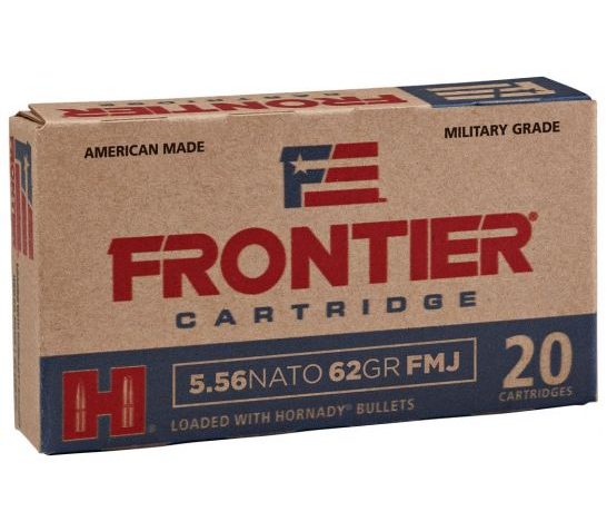 Hornady Frontier 62 gr Full Metal Jacket 5.56 Ammo, 20/box – FR260