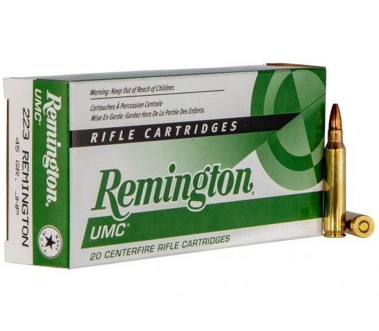 Remington UMC 45 gr Jacketed Hollow Point .223 Rem Ammo, 20/box – L223R7