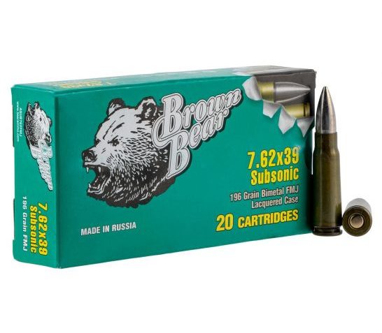 Fime Group Brown Bear 196 gr Full Metal Jacket 7.62x39mm Ammo – ASUB762FMJ