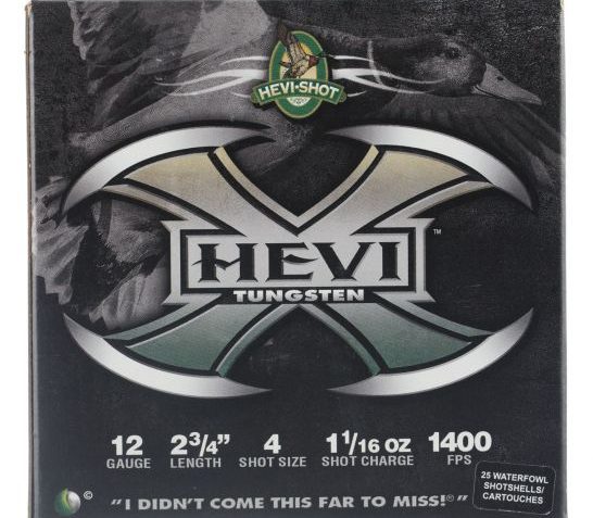 Hevi-Shot Hevi-X 2.75" 12 Gauge Ammo 4, 25/box – 50274