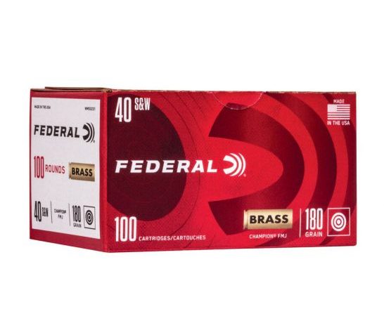 Federal Champion Training 180gr FMJ 40 S&W Ammo, 100rds – WM52231