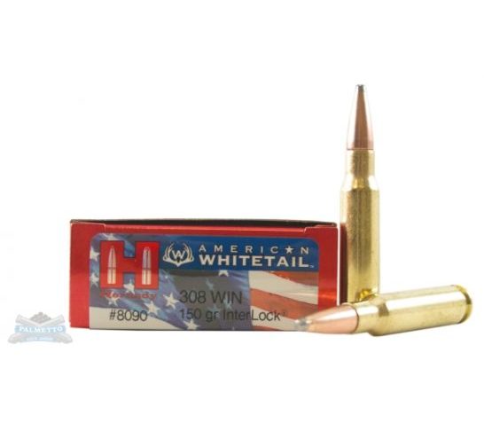 Hornady 308 Win 150gr Interlock American Whitetail Ammunition 20rds -8090