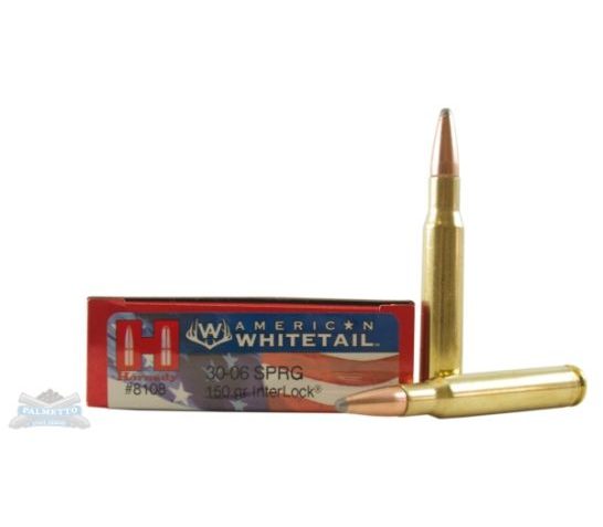 Hornady 30-06 150gr Interlock American Whitetail Ammunition 20rds – 8108