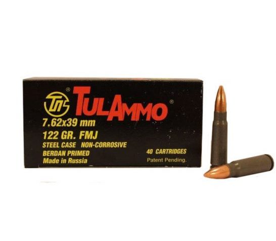 Tula 7.62x39MM FMJ Steel Cased Ammunition 122GR (40RDS) – UL076240