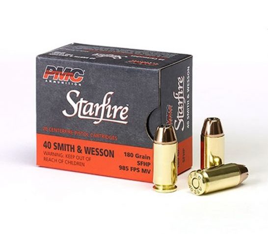 PMC Starfire .40 S&W 180gr JHP Ammunition, 20 Round Box – 40SFA