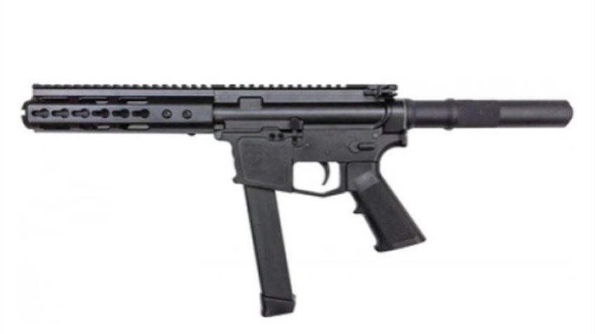 ATI AR-15 Pistol 9MM HGA Billet 5.5" Barrel, 7" KM Handguard Flash CAN 31Rd Mag