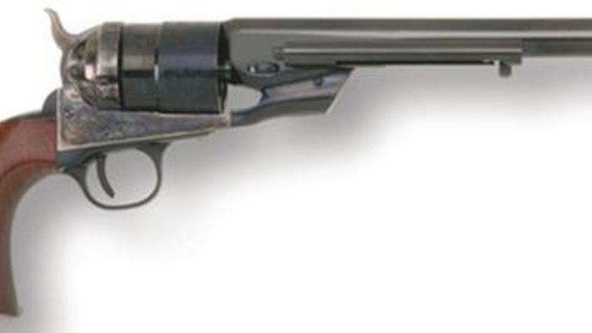 Cimarron Richards Transition Model .45 Colt 8" Barrel Standard Blue Finish Walnut Grip